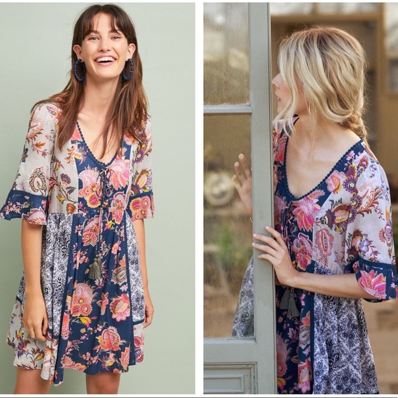 Anthropologie Dresses & Skirts - Anthropologie Lilka Patchwork Trapeze Dress